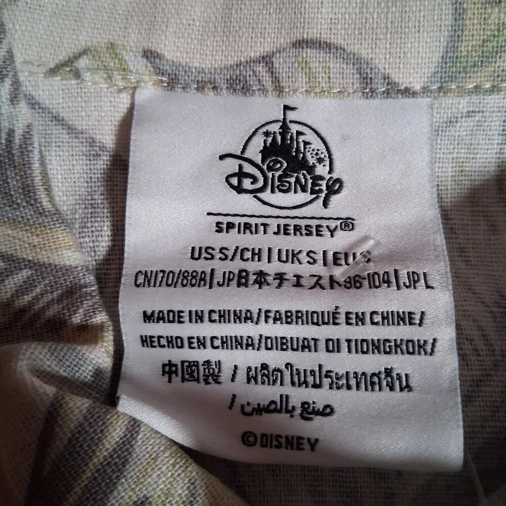 Walt Disney World Spirit Jersey Shirt S Button Collar Palms Safari Linen Blend - Picture 10 of 16